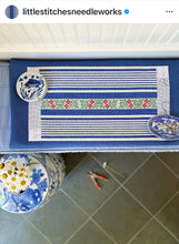 Load image into Gallery viewer, Ribbon Ticking Tri-fold Clutch or Pillow
