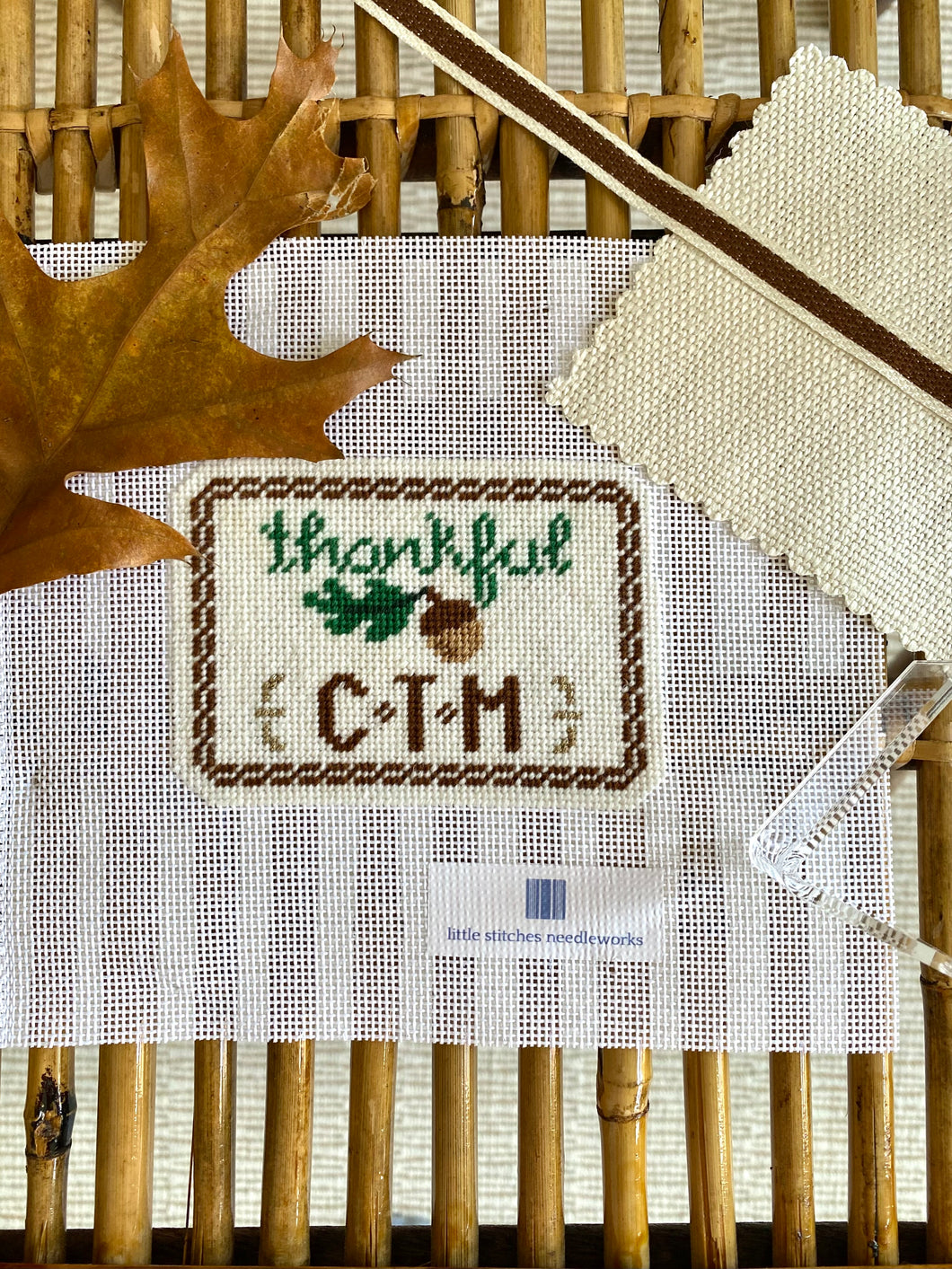 thankful acorn place card